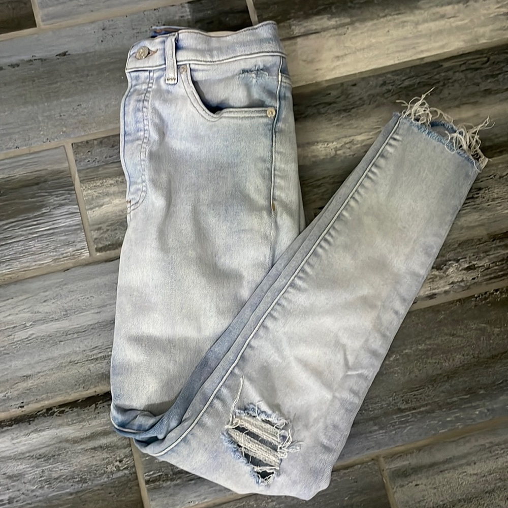 A pair of jeans from express. Two holes where your knees go.